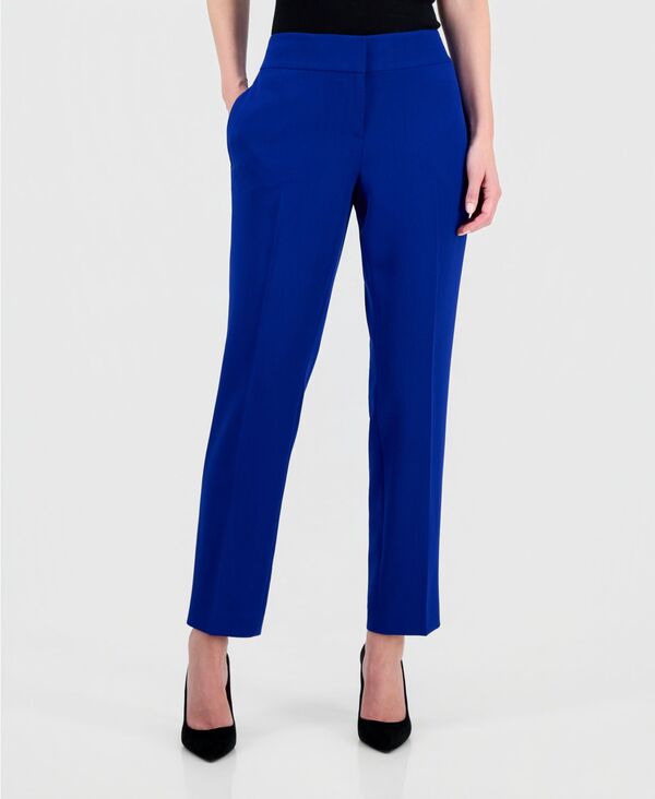 カスパール レディース ボトムス カジュアルパンツ クレープチ Kasper Women'stretch Crepe Slim Leg Pant Regular & Petite Royal Signature