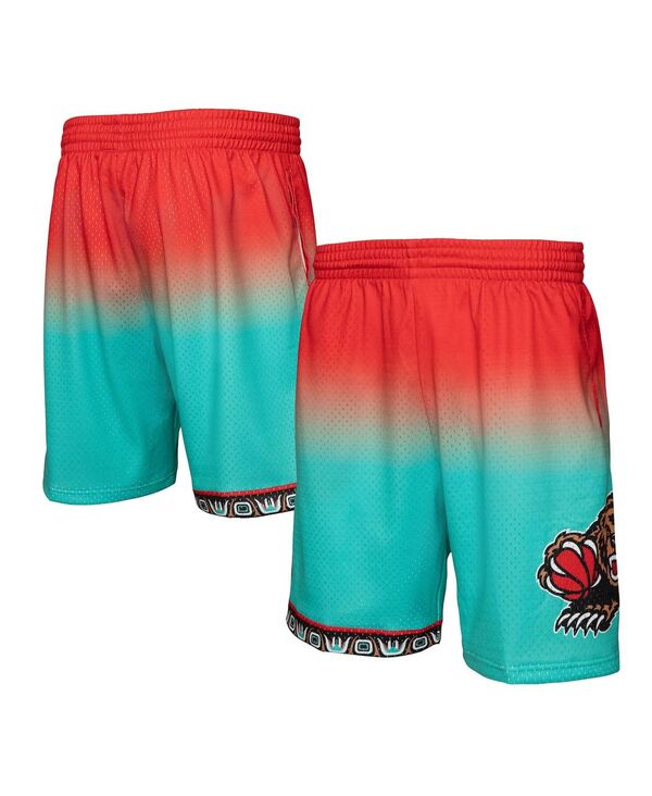 ミッチェル&ネス メンズ ボトムス ハーフパンツ・ショーツ ショートパンツ Mitchell & Ness Men's Red Teal Vancouver Grizzlies 1996/97 Hardwood Classics Fadeaway Reload 3.0 Swingman Shorts Red Teal ティール