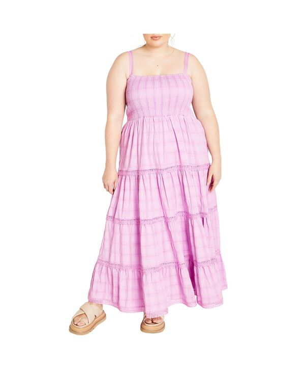 シティーシック レディース トップス ワンピース CITY CHIC Women's Dakota Dress Violet バイオレット 14,220円