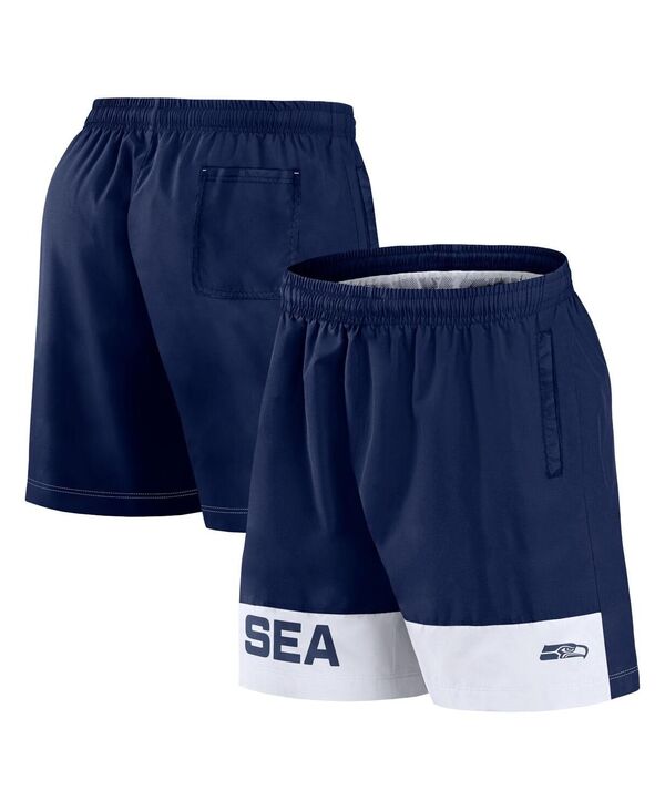 ファナティクス メンズ ボトムス 二分の一ズボン下・さる股引き 遊撃手ズボン下 Fanatics Men\u0027s College Navy Seattle Seahawks Elementshorts Navy White 白いこと