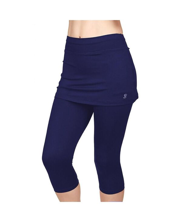 ソフィベラ レディース ボトムスカート キャップ レギンス Sofibella Women's UV Staples Abaza 13in Tenniskirt with Capri Leggings Navy ネイビー