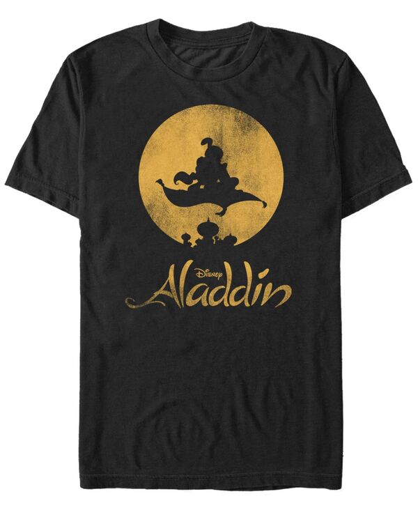 フィフスサン メンズ トップス Tシャツ Fifth Sun Disney Men's Aladdin Magicarpet Silhouette Short Sleeve T-Shirt Black ブラック
