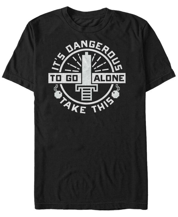 フィフスサン メンズ トップス Tシャツ Fifth Sunintendo Men's Legend of Zelda It's Dangerous To Go Short Sleeve T-Shirt Black ブラック