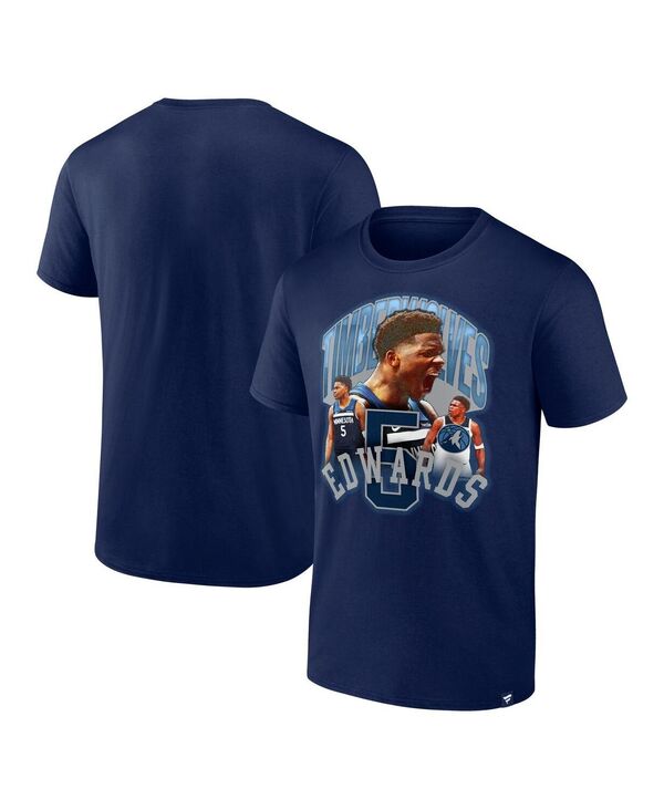 ファナティクス メンズ トップス Tシャツ Fanatics Men's Anthony Edwards Navy Minnesota Timberwolves Notorious 4.0 T-Shirt Navy ネイビー