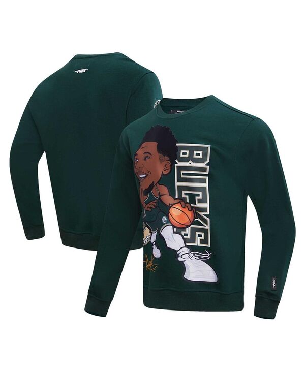プロスタンダード メンズ アウター パーカー・スウェット シャツ Pro Standard Men's Giannis Antetokounmpo Hunter Green Milwaukee Bucks Avatar Pullover Sweatshirt Hunter Green グリーン