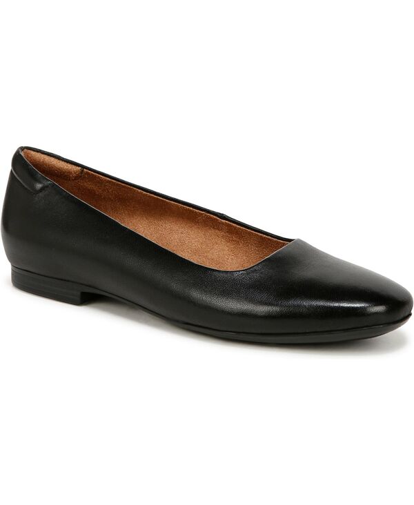 ナチュライザー レディース シューズ パンプス Naturalizer Women's Kelly-Ballet Square Toe Flats Black Leather ブラック