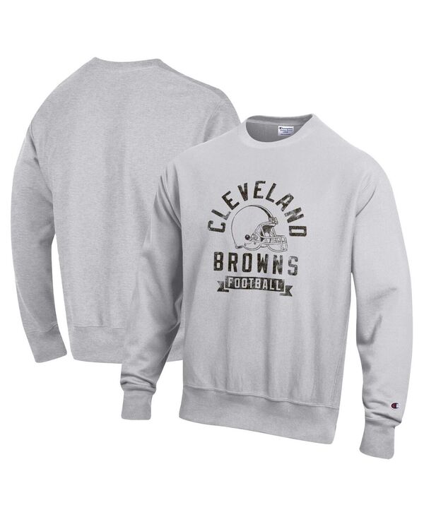 はやりっ児 メンズ アウター パーカー・スウェット プルオーバー フリース Champion Men\u0027s Heather Gray Cleveland Browns Reverse Weave Fleece Pullover Sweatshirt Heather Gray 薄墨色