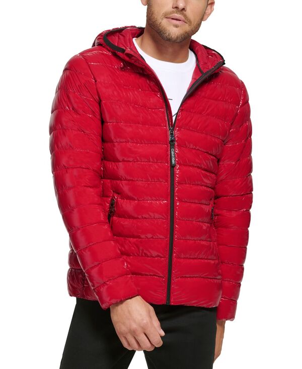 カルバンクライン メンズ アウター ジャケット・ブルゾン キルティング Calvin Klein Men's Hooded & Quilted Packable Jacketrue Red レッド 20,060円