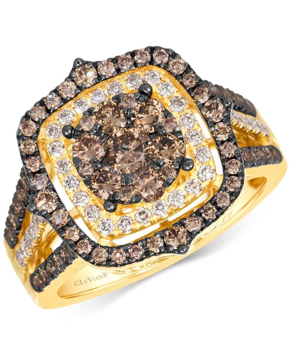 ル ヴァン レディース アクセサリー リング Le Vian Chocolate Diamond & Nude Diamond Halo Clustering (1-1/2 ct.w.) in 14k Rose Gold (Also Available in 14K White Gold or Yellow Gold) Yellow Gold イエロー 281,610円