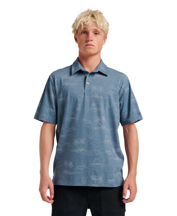 クイックシルバー ウォーター マン メンズ トップス ポロシャツ Quiksilver Waterman Quiksilver Men's Islandaze Polo Shirt Blue ブルー
