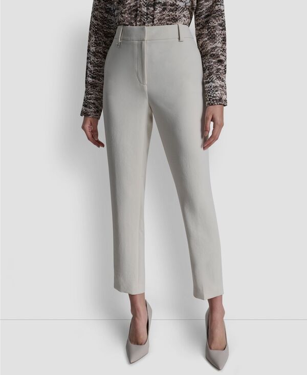 ダナ キャラン ニューヨーク レディース ボトムス カジュアルパンツ アンクル DKNY Women's Charm Detailed Anklength Pants Gray グレー