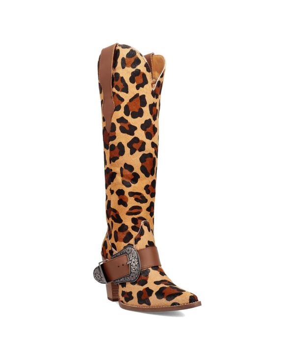 ディンゴ レディース シューズ ブーツ・レインブーツ レザー Dingo Women'spur Crazy Leather Boot Leopard アニマル