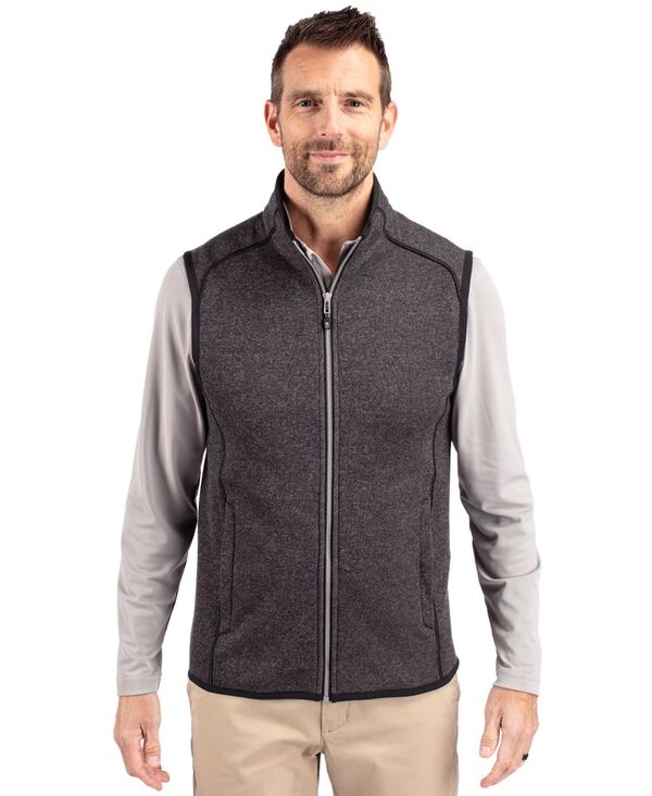 カッターアンドバック メンズ トップス ベスト セーター ニット Cutter \u0026 Buck Men Mainsail Sweater-Knit Full Zip Vest Polished heather ヘザー