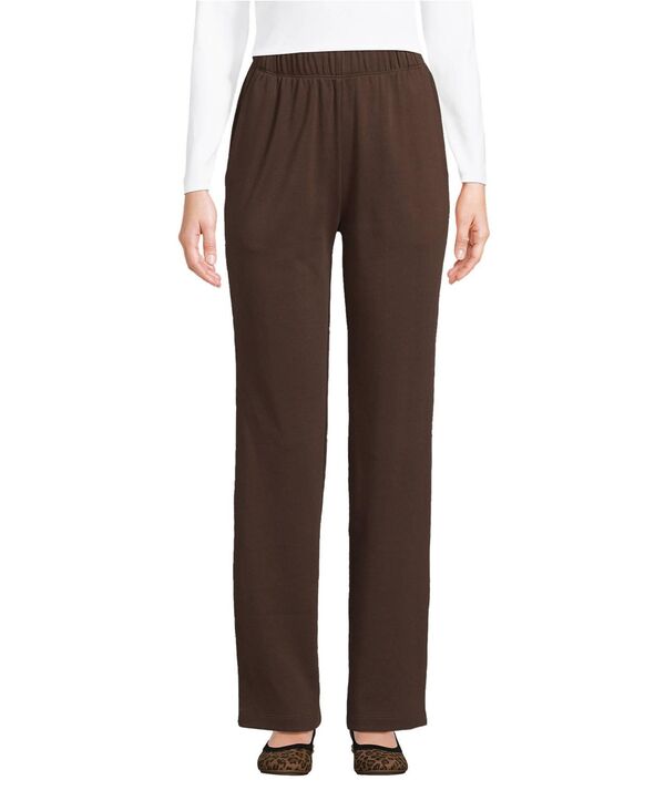 ランズエンド レディース ボトムス カジュアルパンツ ニット Lands' End Women'sport Knit High Rise Pants Rich coffee コーヒー