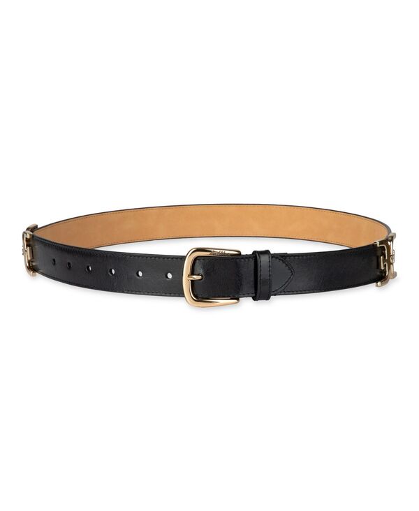 サムエデルマン レディース アクセサリー ベルト レザー Sam Edelman Women's Double-E Hip Links Leather Belt Black ブラック