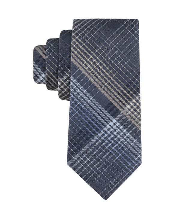 カルバンクライン メンズ アクセサリー ネクタイ Calvin Klein Men's Kevin Plaid Tie Navy ネイビー