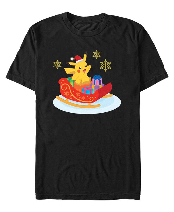 フィフスサン メンズ トップス Tシャツ Fifth Sun Men's Pokemon Christmas Ride Short Sleeves T-shirt Black ブラック