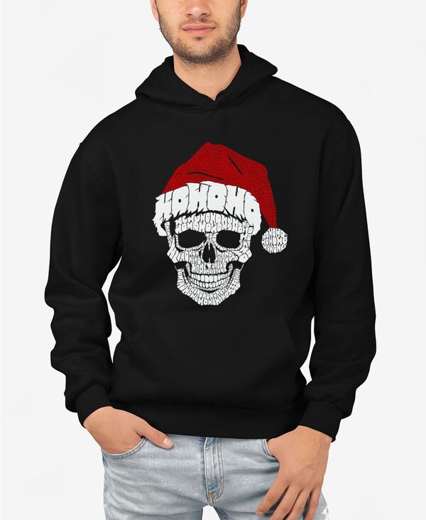 エルエーポップアート メンズ アウター パーカー・スウェット シャツ LA Pop Art Men'santa Skull Word Art Hooded Sweatshirt Black ブラック｜ReVida 店