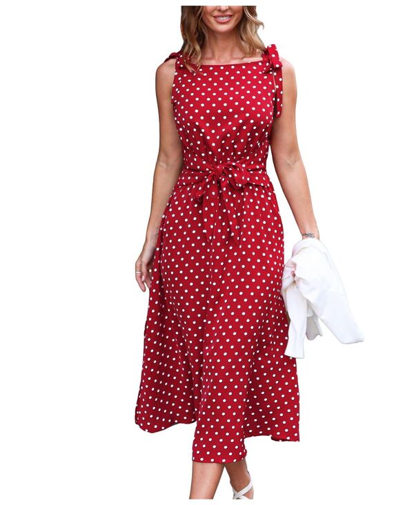 カップシー レディース トップス ワンピース ドット柄 ドット マキシ Cupshe Women's Forever Classic Polka Dot Maxi Beach Dress Red レッド 13,831円