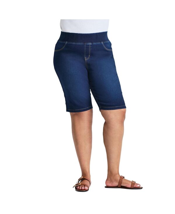 アベニュー レディース ボトムス ハーフパンツ・ショーツ デニム AVENUE Women's Butter Denim Pull On Short Dark wash デニム