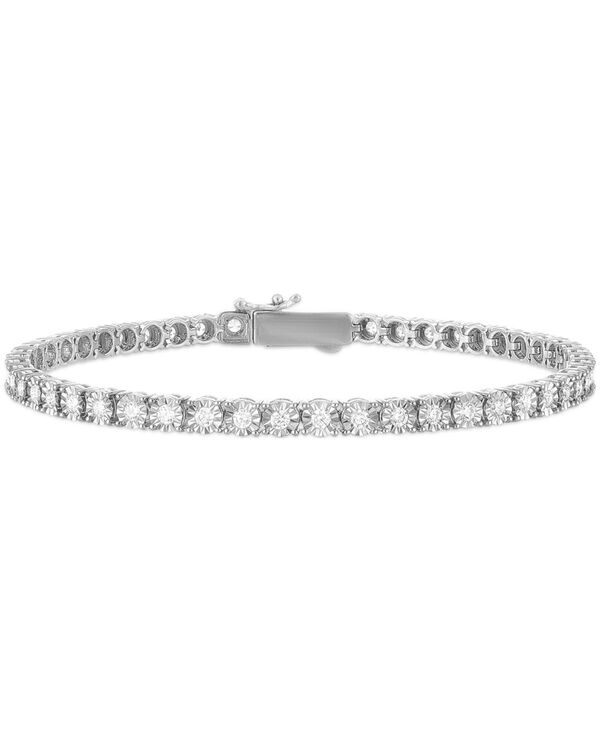 エスクァイア レディース アクセサリー ブレスレット・バングル・アンクレット Esquire Men's Jewelry Lab-Grown Diamond (2 ct.w.) Bracelet in Sterling Silver シルバー