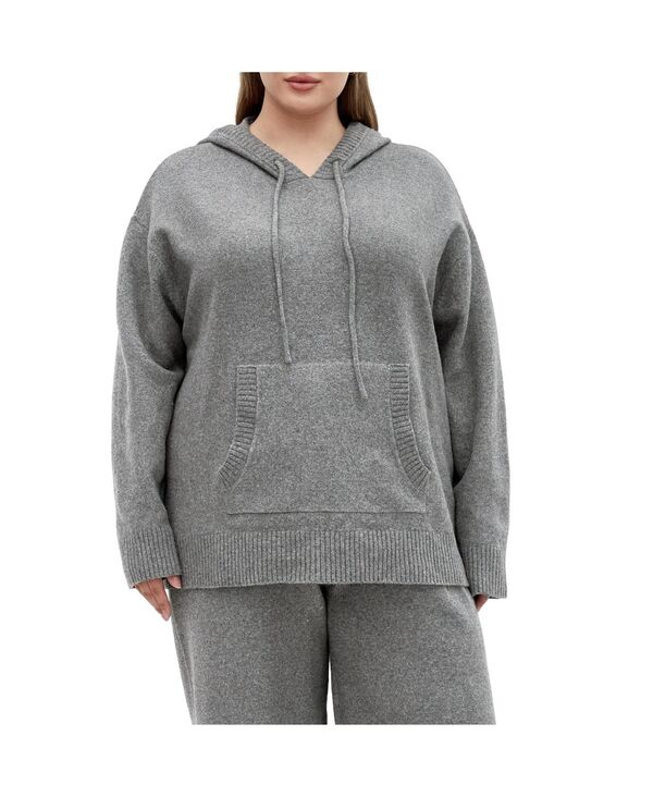 シティーシック レディース アウター ニット・セーター プラスサイズ CITY CHIC Plusize Ally Sweater Charcoal marle チャコール