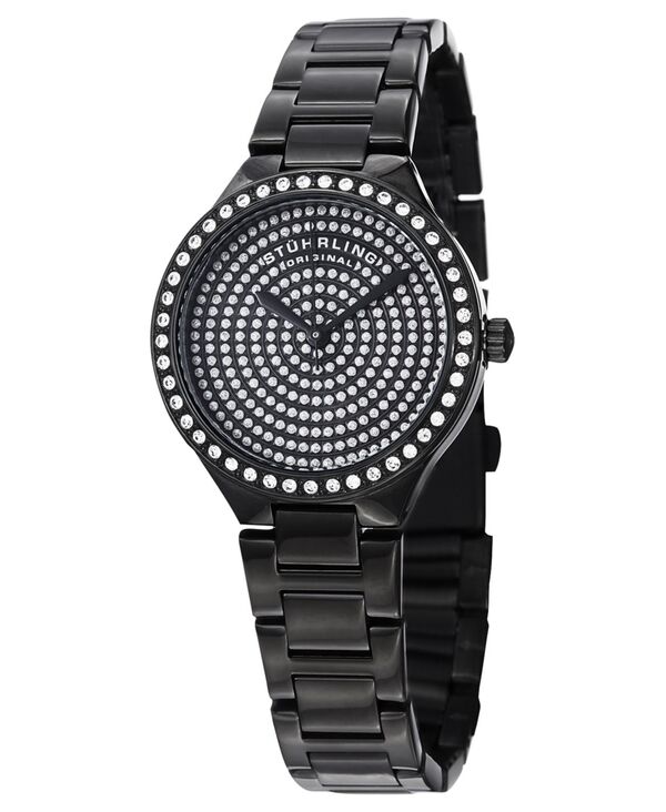 ストゥーリング レディース アクセサリー 腕時計 Tシャツ Stuhrling Women symphony 6832mm Quartz Watch Swarovski Crystal Bezel Stainlessteel Bracelet 50M Wateresistant No Color