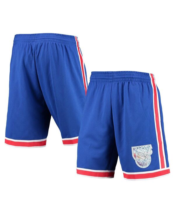 ミッチェル\u0026ネス メンズ トップス プルオーバー 遊撃手ズボン下 プルオーバー Mitchell \u0026 Ness Men\u0027s Blue New Jersey Nets 1993 Hardwood Classics 75th Anniversary Swingman Shorts Blue 青色