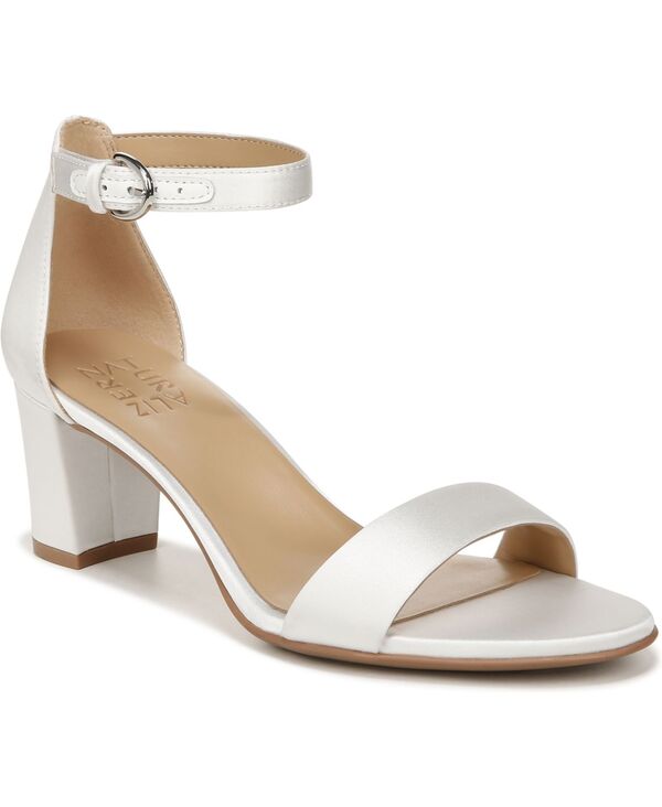 ナチュライザー レディース シューズ サンダル アンクル Naturalizer Women's Verankle Strap Dressandals Pearl White Satin Fabric ホワイト