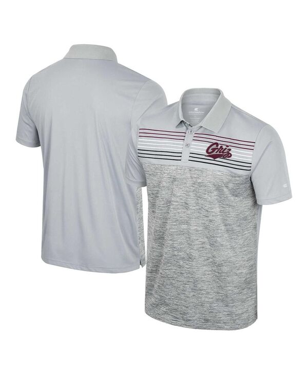 コロシアム メンズ トップス ポロシャツ Colosseumen's Gray Montana Grizzlies Cybernetic Polo Shirt Gray グレー
