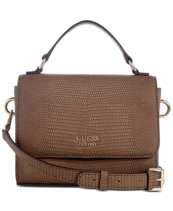 ゲス レディース 御徒面子 ミニ GUESS Lyndi Mini Top Handle Flap Crossbody Chestnut Multi マルチ色合い