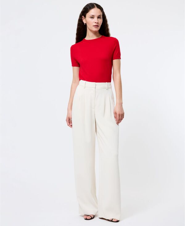 フレンチコネクション レディース ボトムス カジュアルパンツ French Connection Women's Harrie Wide-Leg Suiting Pants Classicream クリーム
