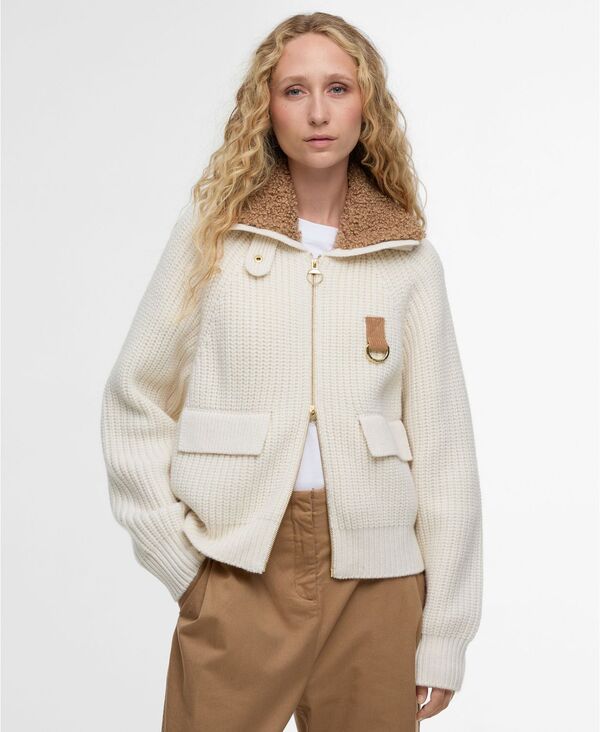 バブアー レディース アウター ジャケット・ブルゾン Barbour Women's Maria Long Sleeve Bomber Jacket Neutral