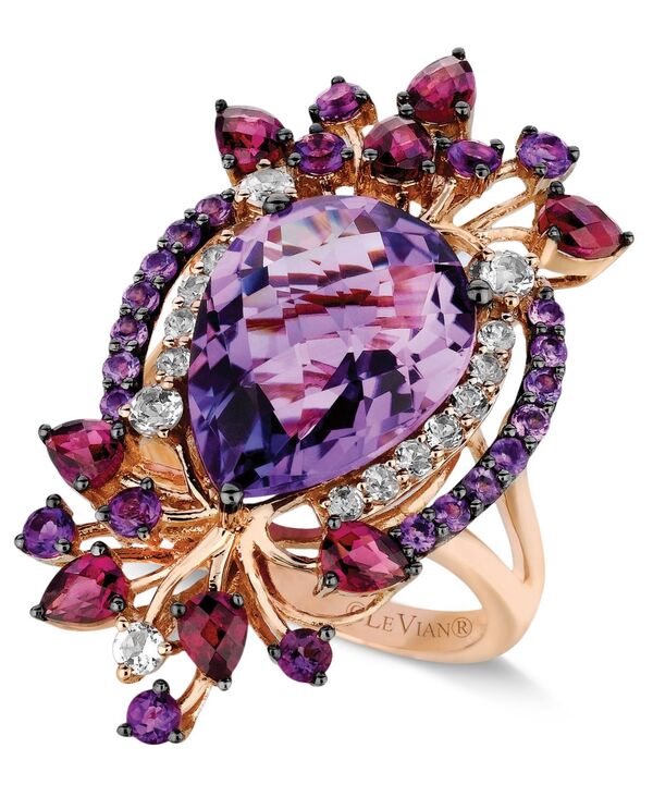 ル ヴァン レディース アクセサリー リング Le Vian Crazy Collection Multi-Stone Ring in 14k Strawberry Rose Gold (8 ct.w.) Multi マルチカラー｜ReVida 店