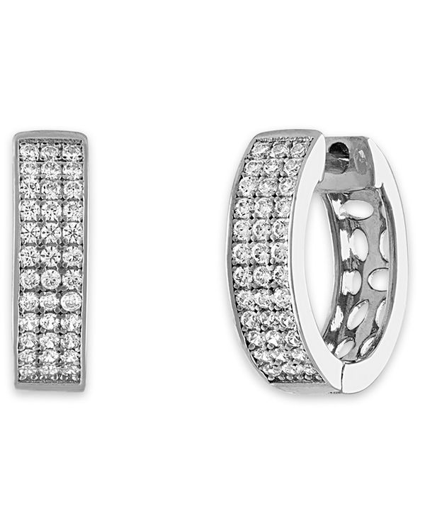 安心の定価販売 楽天市場 エスクァイア メンズ ピアス イヤリング アクセサリー Diamond Pav Hoop Earrings 1 3 Ct T W In Sterling Silver Sterling Silver Revida 楽天市場店 最安 Plasticotico Com