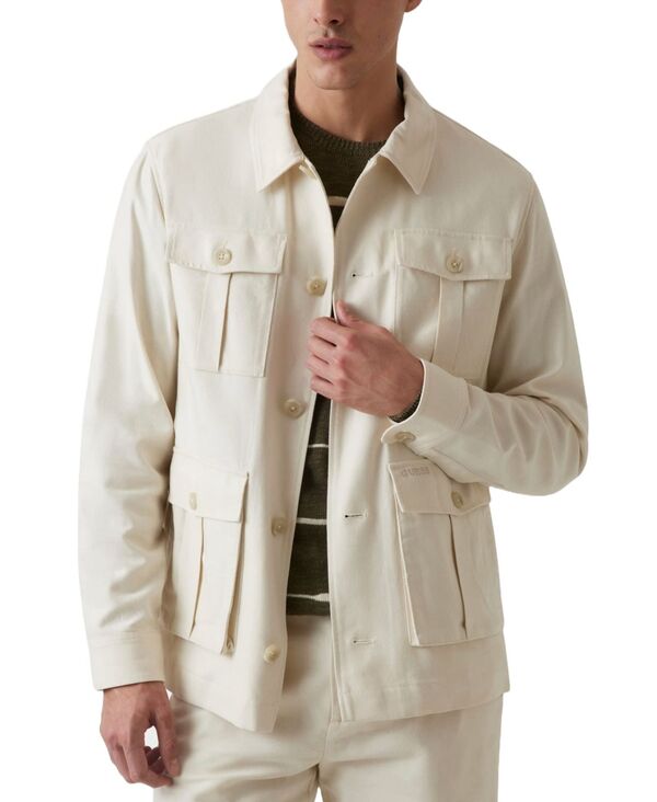 ゲス メンズ アウター ジャケット・ブルゾン シャツ GUESS Men'saharian Regular-Fitwill Shirt Jacket Quicksand