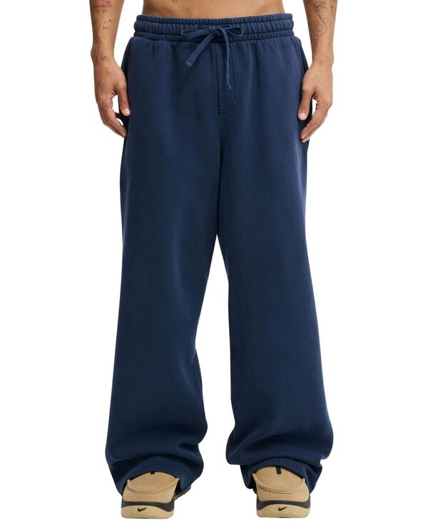 コットンオン メンズ ボトムス カジュアルパンツ トラックパンツ COTTON Men'super Baggy Track Pant Blue ブルー