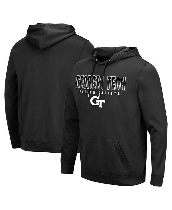 コロシアム メンズ アウター ジャケット・ブルゾン スウェット シャツ Colosseumen's Black Georgia Tech Yellow Jackets Blackout 3.0 Pullover Sweatshirt Black ブラック