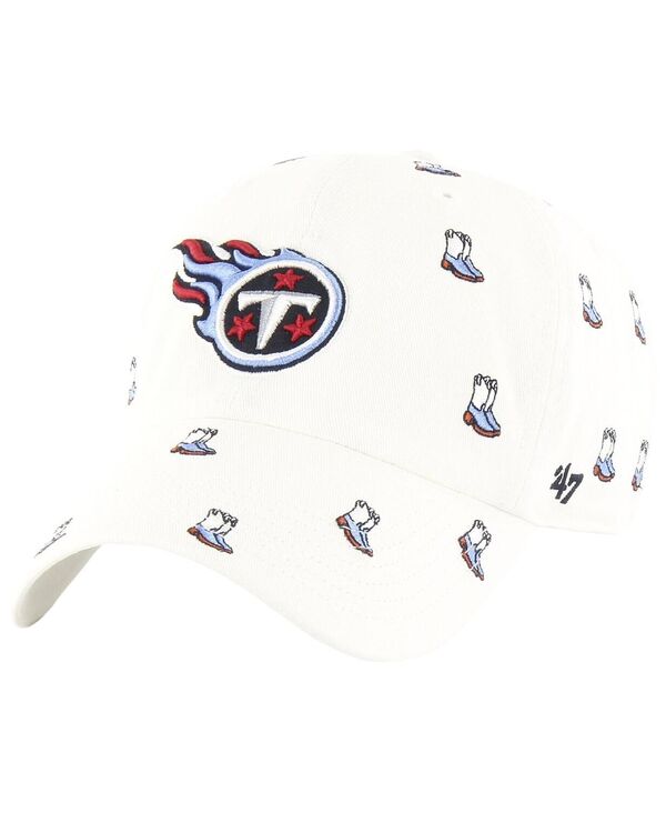 47 ブランド メンズ アクセサリー 帽子 '47 Brand Men's and Women's Whitennessee Titans Confetti Clean Up Adjustable Hat White ホワイト｜ReVida 店 10,514円