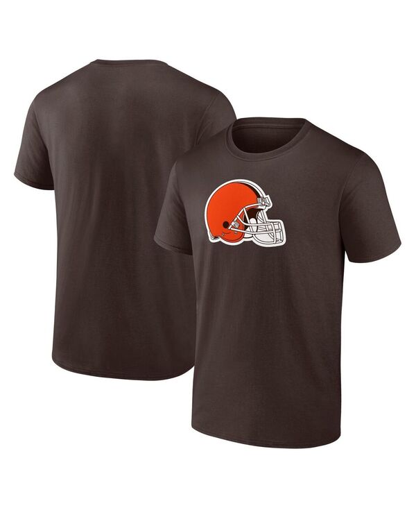 ファナティクス メンズ トップス Tシャツ ロゴ Fanatics Men's Brown Cleveland Browns Evergreen Primary Logo T-Shirt Brown ブラウン