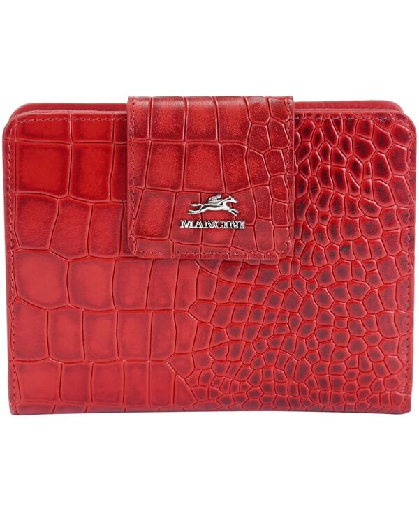 マンシーニ レディース バッグ Mancini Women's Croco2 RFID Secure Clutch Wallet Red レッド｜ReVida 店 18,735円