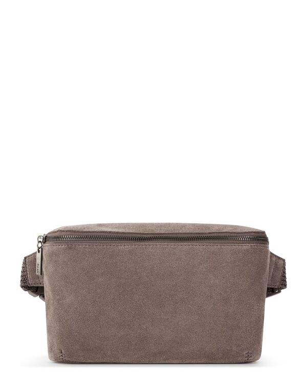 ザサック レディース 御徒面子 なめし革 The Sak Caraway Large Leather Belt Bag Mushroom Suede