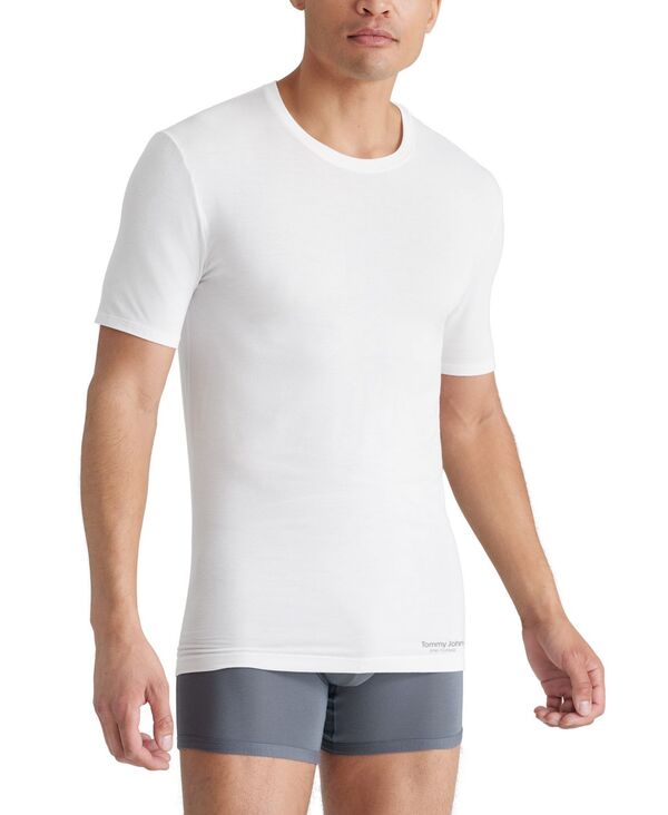 トミージョン メンズ トップス シャツ クルーネック Tommy John Men'stay Tucked Crewneck Undershirt Pack of 3 White ホワイト