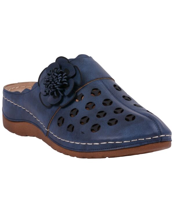 ジーシーシューズ レディース サンダル GC Shoes Women's Marisol Slip-On Clogs Navy ネイビー｜ReVida 店