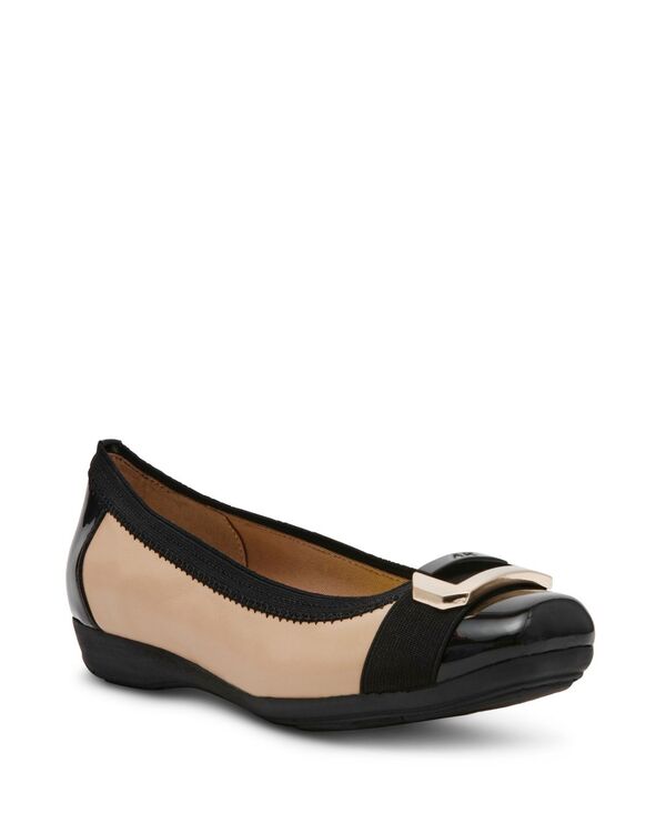 アンクライン レディース シューズ パンプス Anne Klein Women's Uplift Sport Buckle Ballet Flats Nude/Black ブラック