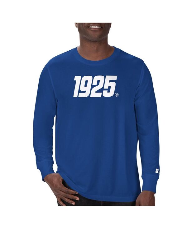 スターター メンズ トップス Tシャツ Starter Men's Royal New York Giants 1925 Collection Long Sleeve T-Shirt Royal