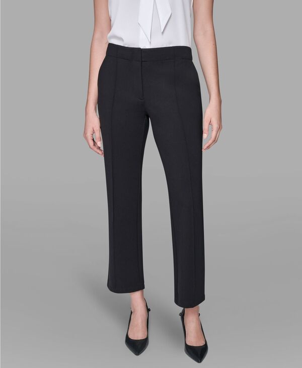 カール ラガーフェルド レディース ボトムス カジュアルパンツ アンクル KARLAGERFELD PARIS Women's Invisible Zipper Ankle Straight Pants Black ブラック 14,686円