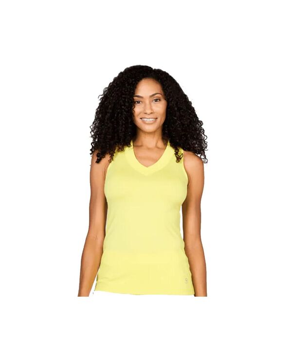 ソフィベラ レディース トップス シャツ Sofibella Women's UV Colors Racerback Tennis Tank Top Sunshine
