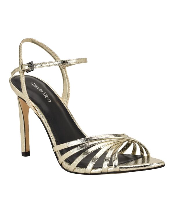 カルバンクライン レディース シューズ サンダル Calvin Klein Women\u0027s Daniella Strappy Stiletto Dressandals Gold ゴールド