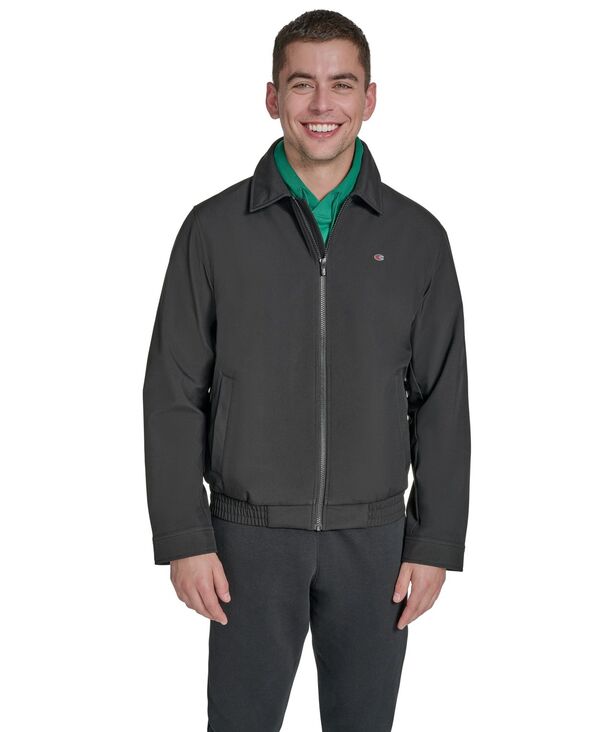 チャンピオン メンズ アウター ジャケット・ブルゾン 長袖 Champion Men's Long-Sleeve Bomber Jacket Black ブラック